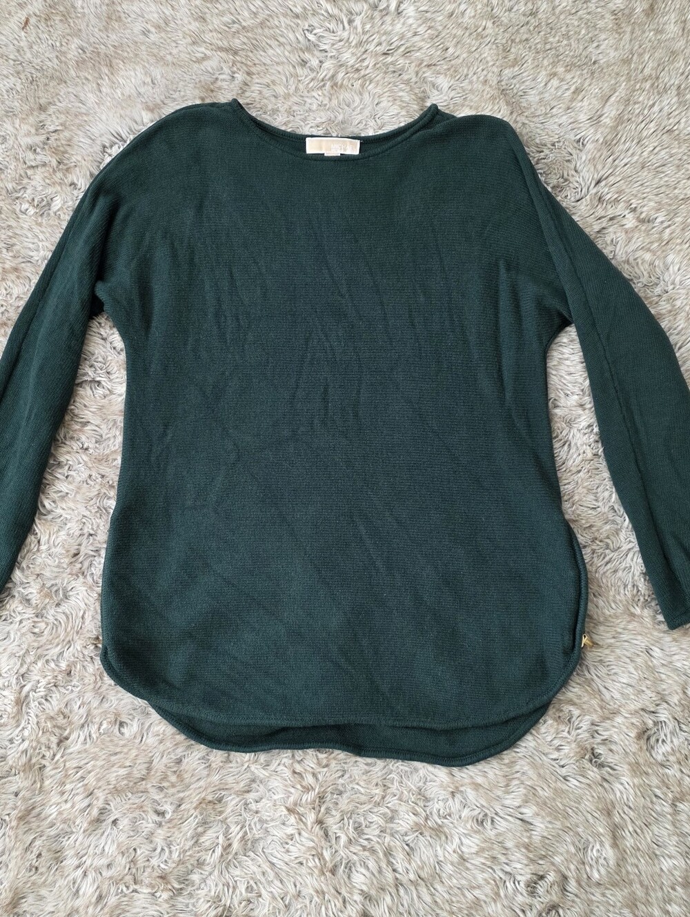 MICHAEL Michael Kors Women's Dark Green Side Zip Sweater Women's Size Medium